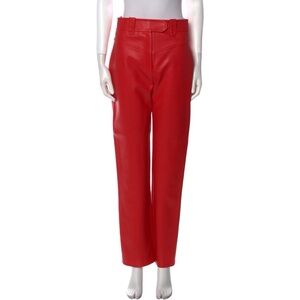 Eleanor Balfour Faux Leather Red Pants